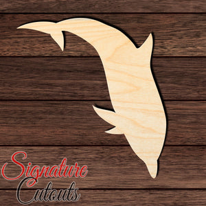Dolphin 024 Shape Cutout in Wood, Acrylic or Acrylic Mirror - Signature Cutouts