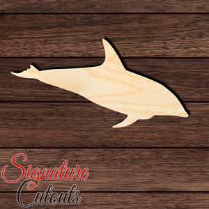 Dolphin 026 Shape Cutout in Wood, Acrylic or Acrylic Mirror - Signature Cutouts