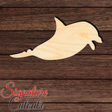 Dolphin 028 Shape Cutout in Wood, Acrylic or Acrylic Mirror - Signature Cutouts