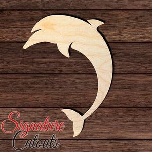 Dolphin 029 Shape Cutout in Wood, Acrylic or Acrylic Mirror - Signature Cutouts
