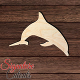 Dolphin 031 Shape Cutout in Wood, Acrylic or Acrylic Mirror - Signature Cutouts