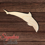 Dolphin 033 Shape Cutout in Wood, Acrylic or Acrylic Mirror - Signature Cutouts