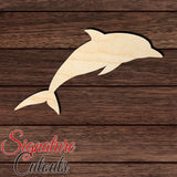Dolphin 034 Shape Cutout in Wood