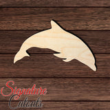 Dolphin 035 Shape Cutout in Wood, Acrylic or Acrylic Mirror - Signature Cutouts