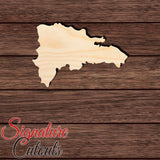 Dominican Republic Shape Cutout in Wood