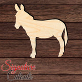 Donkey 001 Shape Cutout in Wood, Acrylic or Acrylic Mirror - Signature Cutouts