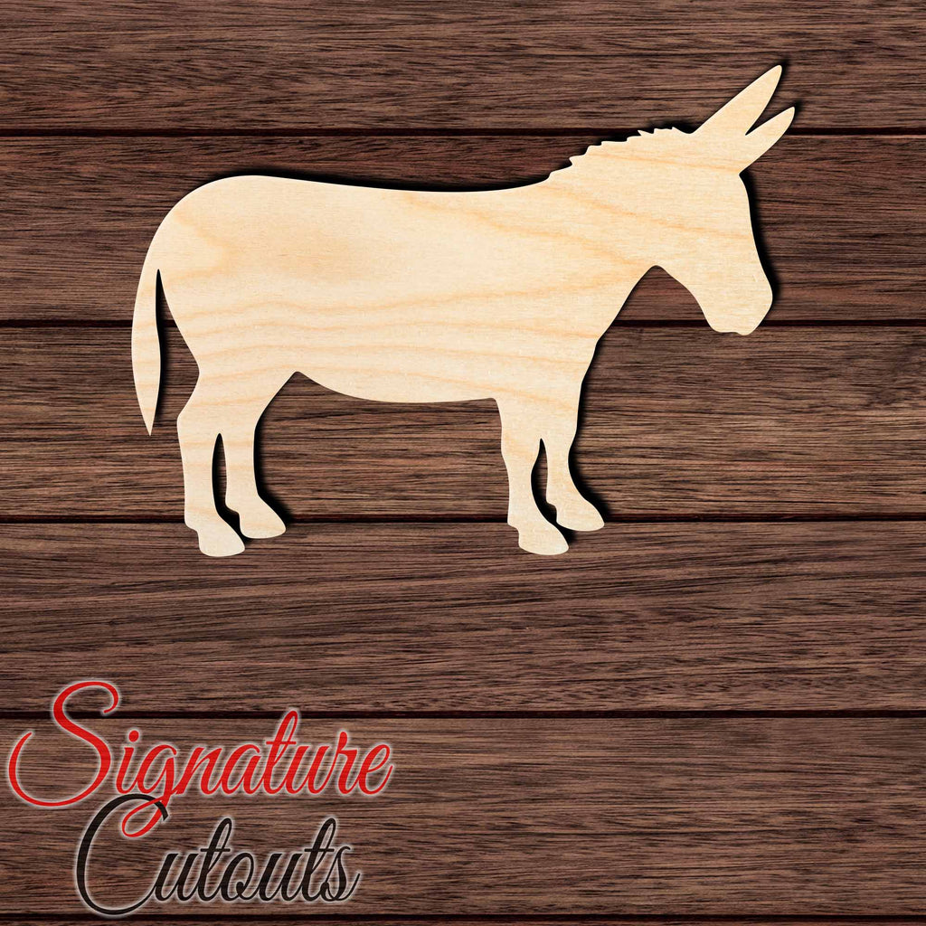 Donkey 002 Shape Cutout in Wood, Acrylic or Acrylic Mirror - Signature Cutouts