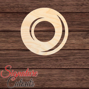 Donut 001 Shape Cutout in Wood, Acrylic or Acrylic Mirror - Signature Cutouts