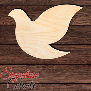 Dove 002 Shape Cutout in Wood, Acrylic or Acrylic Mirror - Signature Cutouts