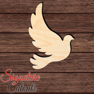Dove 004 Shape Cutout in Wood, Acrylic or Acrylic Mirror - Signature Cutouts