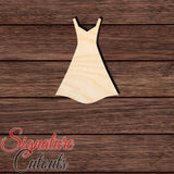 Dress 001 Shape Cutout in Wood, Acrylic or Acrylic Mirror - Signature Cutouts