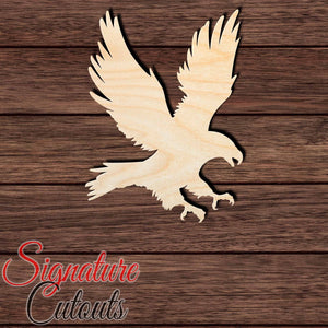 Eagle 004 Shape Cutout in Wood, Acrylic or Acrylic Mirror - Signature Cutouts