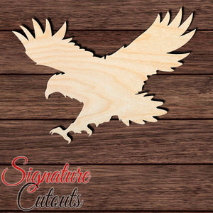 Eagle 005 Shape Cutout in Wood, Acrylic or Acrylic Mirror - Signature Cutouts