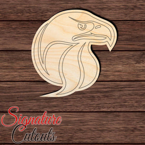 Eagle Head 001 Shape Cutout in Wood, Acrylic or Acrylic Mirror - Signature Cutouts