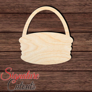 Easter Basket 001 Shape Cutout in Wood, Acrylic or Acrylic Mirror - Signature Cutouts