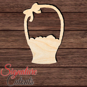 Easter Basket 002 Shape Cutout in Wood, Acrylic or Acrylic Mirror - Signature Cutouts