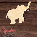 Elephant 001 Shape Cutout in Wood, Acrylic or Acrylic Mirror - Signature Cutouts