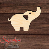 Elephant 004 Shape Cutout in Wood, Acrylic or Acrylic Mirror - Signature Cutouts