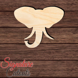 Elephant 007 Shape Cutout in Wood, Acrylic or Acrylic Mirror - Signature Cutouts