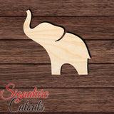 Elephant 008 Shape Cutout in Wood