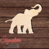 Elephant 009 Shape Cutout in Wood
