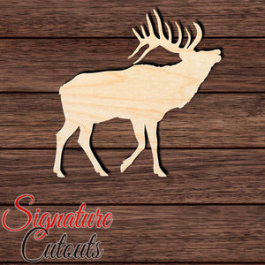 Elk 001 Shape Cutout in Wood, Acrylic or Acrylic Mirror - Signature Cutouts