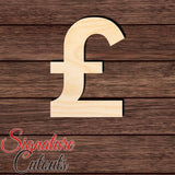 England Pound 001 Shape Cutout in Wood, Acrylic or Acrylic Mirror - Signature Cutouts