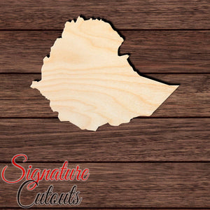Ethiopia Shape Cutout in Wood, Acrylic or Acrylic Mirror - Signature Cutouts
