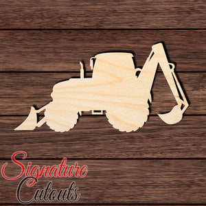 Excavator 001 Shape Cutout in Wood, Acrylic or Acrylic Mirror Craft Shapes & Bases Signature Cutouts 