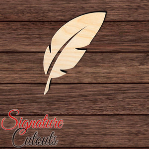 Feather 001 Shape Cutout in Wood, Acrylic or Acrylic Mirror - Signature Cutouts