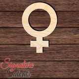 Female Gender Symbol 001 Shape Cutout in Wood