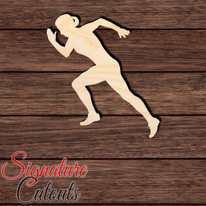 Female Runner 001 Shape Cutout in Wood, Acrylic or Acrylic Mirror - Signature Cutouts