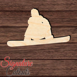 Female Snowboarder 001 Shape Cutout in Wood