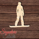 Female Snowboarder 008 Shape Cutout in Wood, Acrylic or Acrylic Mirror - Signature Cutouts