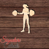 Female Weightlifter 001 Shape Cutout in Wood, Acrylic or Acrylic Mirror - Signature Cutouts