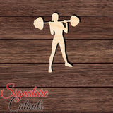 Female Weightlifter 002 Shape Cutout in Wood