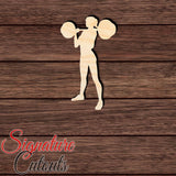 Female Weightlifter 006 Shape Cutout in Wood, Acrylic or Acrylic Mirror - Signature Cutouts