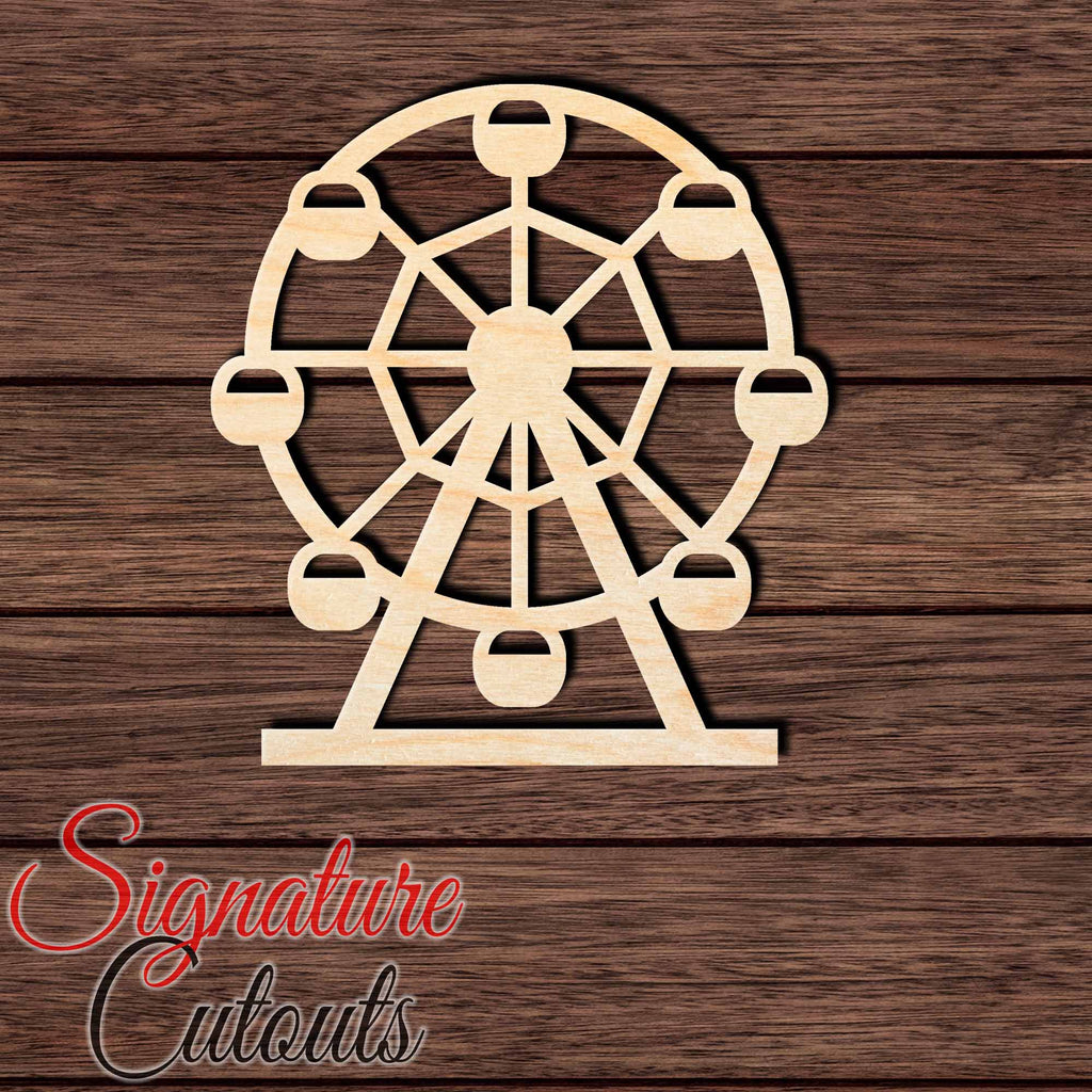 Ferris Wheel 001 Shape Cutout in Wood, Acrylic or Acrylic Mirror - Signature Cutouts