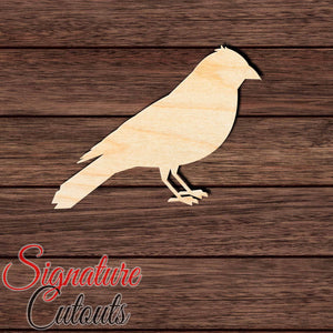 Finch 002 Shape Cutout in Wood, Acrylic or Acrylic Mirror - Signature Cutouts