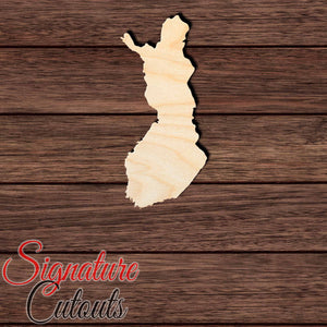 Finland Shape Cutout in Wood, Acrylic or Acrylic Mirror - Signature Cutouts