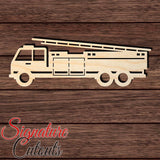 Fire Truck 001 Shape Cutout in Wood, Acrylic or Acrylic Mirror - Signature Cutouts