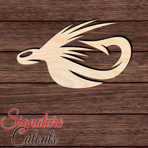 Fishing Fly 001 Shape Cutout in Wood, Acrylic or Acrylic Mirror - Signature Cutouts