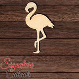 Flamingo 001 Shape Cutout in Wood, Acrylic or Acrylic Mirror - Signature Cutouts