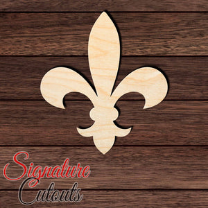 Fleur de Lis 001 Shape Cutout in Wood, Acrylic or Acrylic Mirror - Signature Cutouts
