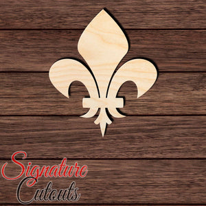 Fleur De Lis 005 Shape Cutout in Wood, Acrylic or Acrylic Mirror - Signature Cutouts