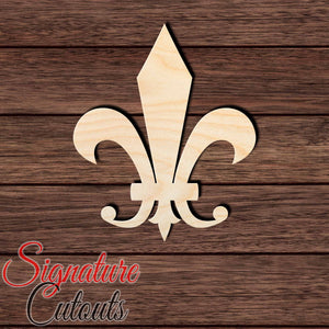 Fleur De Lis 007 Shape Cutout in Wood, Acrylic or Acrylic Mirror - Signature Cutouts