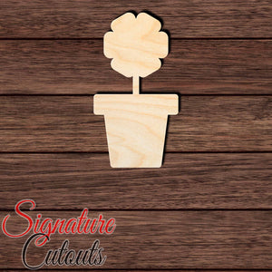 Flower Pot 001 Shape Cutout in Wood, Acrylic or Acrylic Mirror - Signature Cutouts