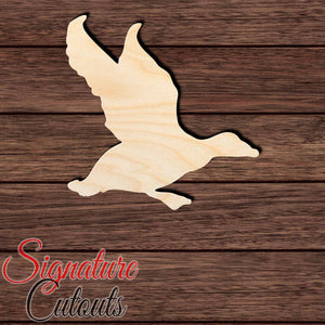 Flying Duck 002 Shape Cutout in Wood, Acrylic or Acrylic Mirror - Signature Cutouts