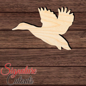 Flying Duck 003 Shape Cutout in Wood, Acrylic or Acrylic Mirror - Signature Cutouts