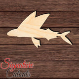 Flying Fish Shape Cutout in Wood, Acrylic or Acrylic Mirror - Signature Cutouts